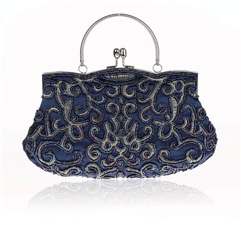 navy blue beaded evening bag.